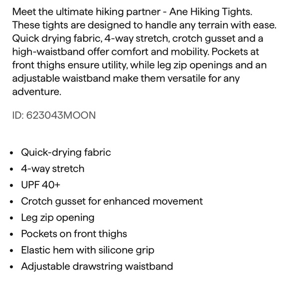 NEW❤️Kari Traa Ane Hiking Capri leggings in moon - UPF 40+ $129 - Picture 10 of 11